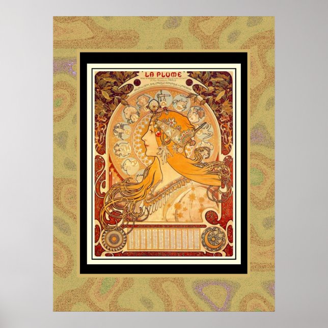 Poster Cartaz Arte Vintage Plakat Mucha (Frente)