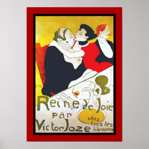 Póster Cartaz Artistas Famosos Lautrec reine de joie 1892