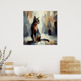 Poster Cartaz Artístico de Gato