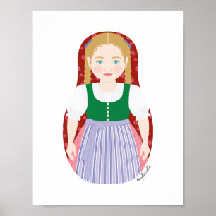 Poster Cartaz Austríaco Matryoshka