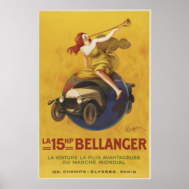 Poster Cartaz Automóvel Bellanger (Frente)