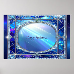Poster Cartaz Azul Decorativo