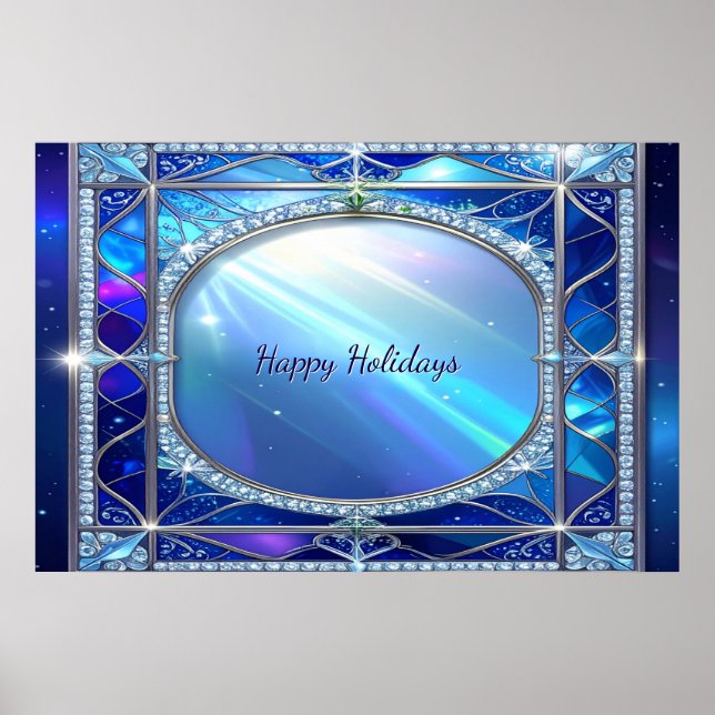 Poster Cartaz Azul Decorativo (Frente)