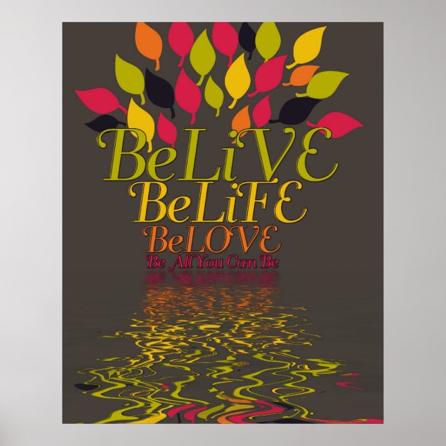 Póster Cartaz BeLiVE BeLiFE BeLOVE (Frente)