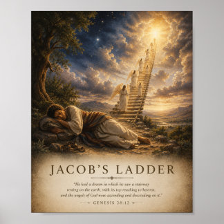 Poster Cartaz Bíblico da Escada de Jacó