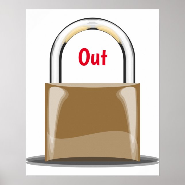 Poster Cartaz Bloqueado (Frente)