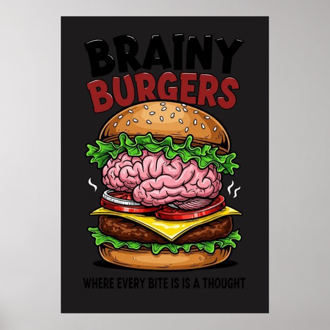 Poster Cartaz Brainy Burgers (Frente)