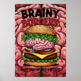 Poster Cartaz Brainy Burgers