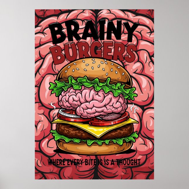 Poster Cartaz Brainy Burgers (Frente)