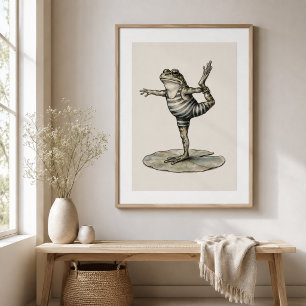 Póster Cartaz Brilhante de Sapo Caprichoso