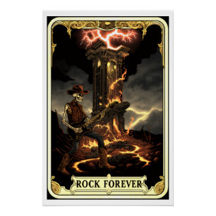Póster Cartaz Brilhante, Música Rock Para Sempre