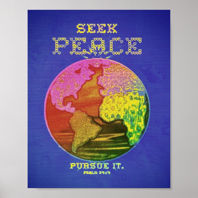 Poster Cartaz Busque a Paz na Terra (Frente)