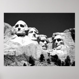 Póster Cartaz BW da TA Rushmore