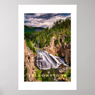 Poster Cartaz Cachoeira Yellowstone