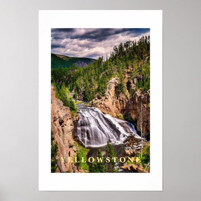 Poster Cartaz Cachoeira Yellowstone (Frente)