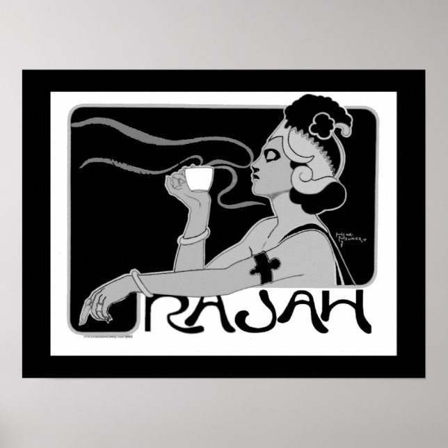 Póster Cartaz Café Vintage Rajah 3 (Frente)