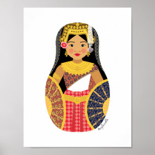 Poster Cartaz Cambodjano Matryoshka