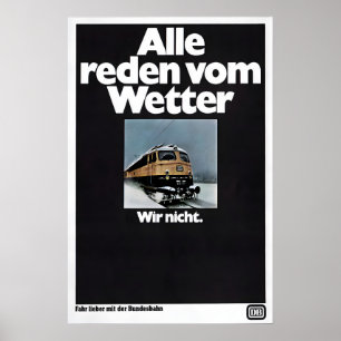Poster Cartaz Caminhos de Ferro Alemães Todo mundo está f
