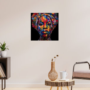 Poster Cartaz Celebrando Mulheres Negras Coloridas