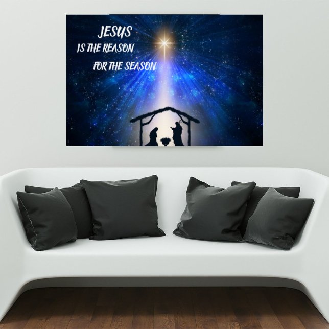 Póster Cartaz Cena de Natal Jesus É a Razão (Criador carregado)