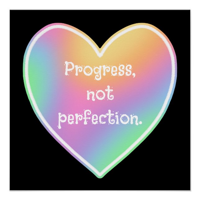 Póster Cartaz Chuva de Cores Progresso Não Perfeição (Frente)