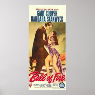 Poster Cartaz cinematográfico da "bola de fogo"
