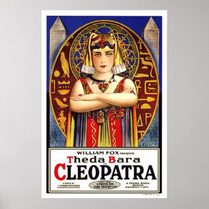 Póster Cartaz cinematográfico de Theda Bara Cleopatra