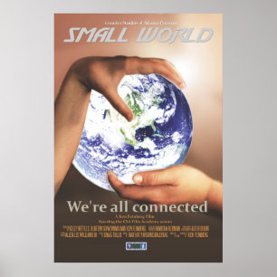 Póster Cartaz cinematográfico pequeno do mundo 27X40 de