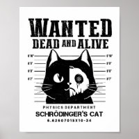 Cartaz Clássico de Gato Procurado Vivo ou Morto