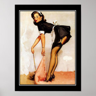 Poster Cartaz Clássico de Pin-up de Garota