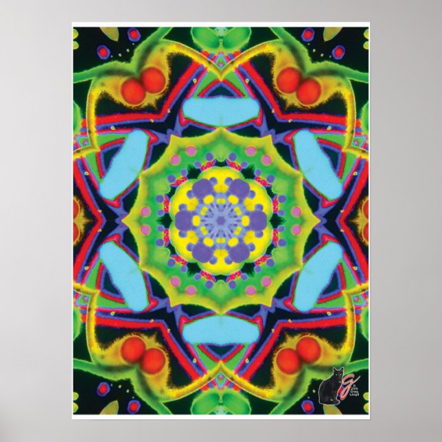 Póster Cartaz Colagem Cinética Kaleidoscópio Jinx (Frente)