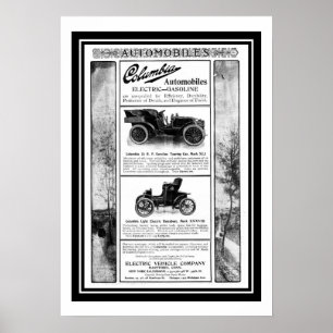 Poster Cartaz Columbia Car 1903 Anúncio