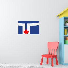 Poster Cartaz com Bandeira de Toronto, Canadá