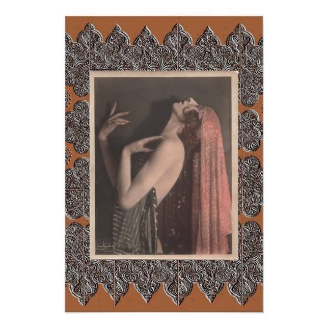 Póster Cartaz com Dançarina Vintage (Frente)