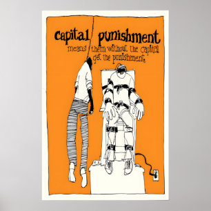 Poster Cartaz Contra a Pena de Morte Político Humano