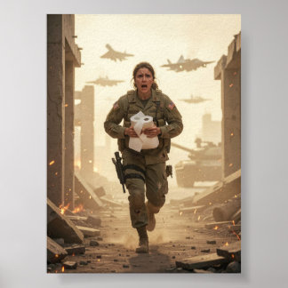 Poster Cartaz Correndo Através da Ruína e Determinação