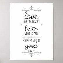 cartaz cristão romanos 12:9 o amor deve ser sincer