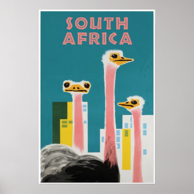 Poster Cartaz da África do Sul (Frente)