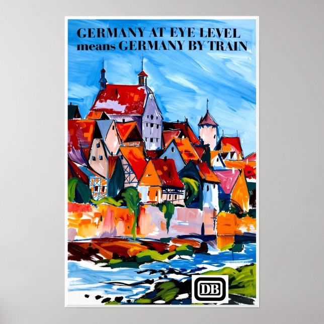 Poster Cartaz da Alemanha de trem (Frente)