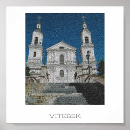Poster Cartaz da Arquitetura da Igreja de Vitebsk Belarus