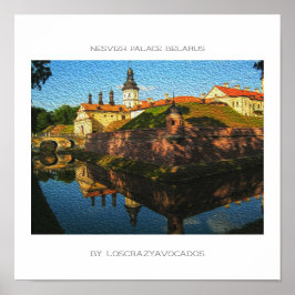 Poster Cartaz da arquitetura do palácio de Nesvizh na Bie