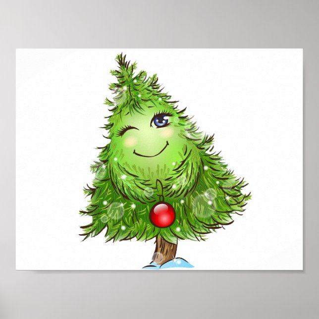 Poster Cartaz da Árvore de Natal Piscando (Frente)