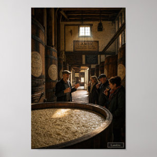 Poster Cartaz da Atmosfera da Casa Cervejeira Lambic Belg