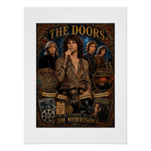 Cartaz da banda de rock The Doors Jim Morrison Vin