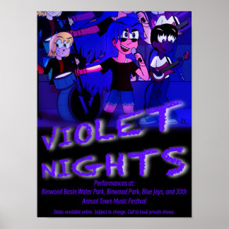 Poster Cartaz da Banda Violet Nights