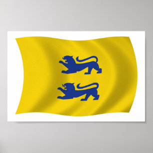 Póster Cartaz da Bandeira da Minoria Dinamarquesa do Schl