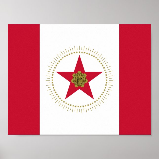 Poster Cartaz da bandeira de Birmingham, Alabama (Frente)