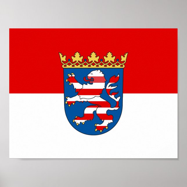 Poster Cartaz da bandeira de Hesse (Frente)