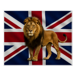 Póster Cartaz da bandeira do Reino Unido