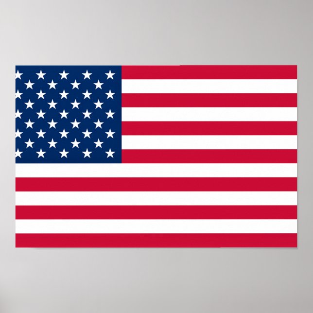 Poster Cartaz da Bandeira dos EUA Estados Unidos da Améri (Frente)